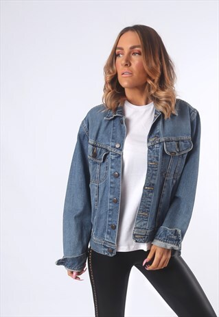 LEE DENIM JACKET VINTAGE UK 14 (EAA)