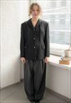Vintage 70's Black Pure Wool Blazer