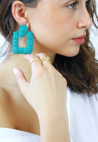 GREEN DOOR KNOCKER EARRINGS
