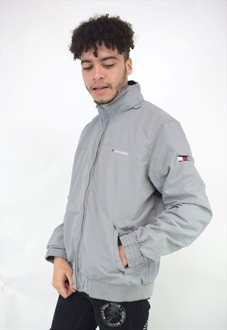 VINTAGE 90'S TOMMY HILFIGER GREY JACKET