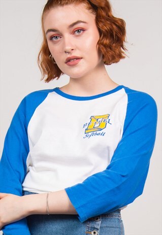 VINTAGE 90'S SOFTBALL BASEBALL T-SHIRT USA
