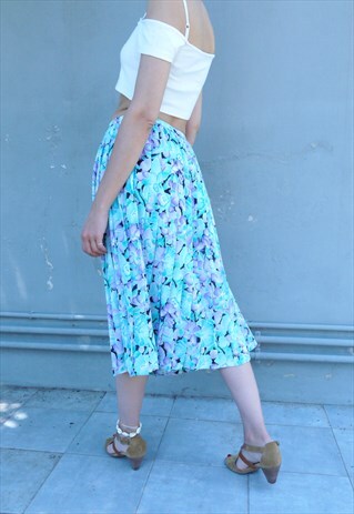 VINTAGE FLOWER PRINT SKIRT