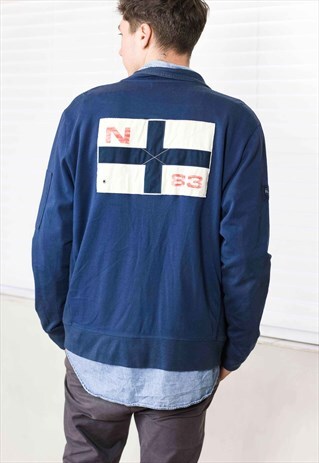 VINTAGE NAUTICA JACKET LOGO 90S L 21.2