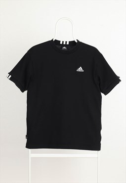 Vintage Adidas Crewneck Logo T-shirt Black