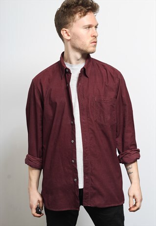 VINTAGE CORDUROY CORD SHIRT PURPLE
