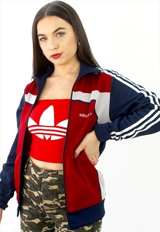 80'S RETRO BLUE & RED TRACK JACKET