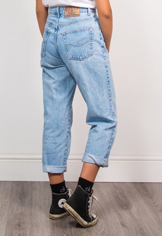 90'S VINTAGE BLUE DENIM MOM JEANS