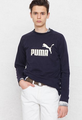 VINTAGE NAVY PUMA LONG SLEEVE TOP