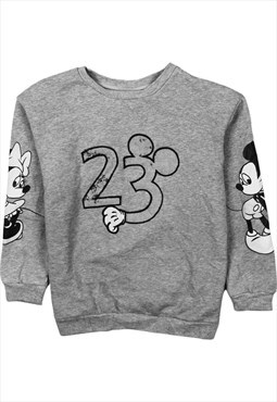 Vintage 90's Diseny Sweatshirt Mickey Mouse Crew Neck Grey
