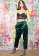 GREEN VELVET PANTS & DUSTER CO-ORDINATES