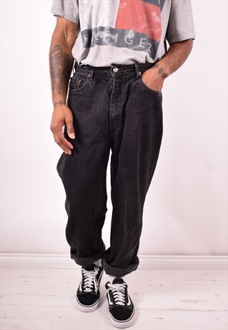 LEVI'S 550 MENS VINTAGE JEANS W36 L36 BLACK 90S