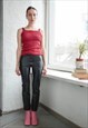 VINTAGE BLACK SOFT LEATHER TROUSERS