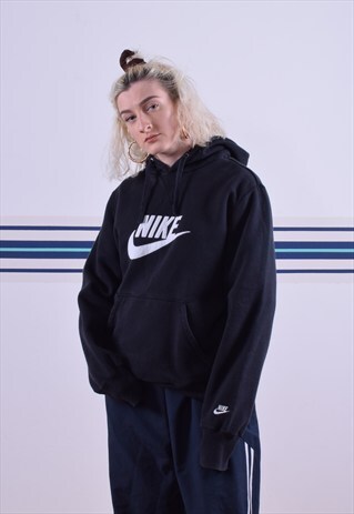 BLACK NIKE EMBROIDERED HOODIE