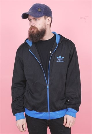 VINTAGE ADIDAS HOODED TRACK JACKET /R3040