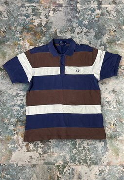 Men's Y2K Fred Perry Striped Polo Shirt