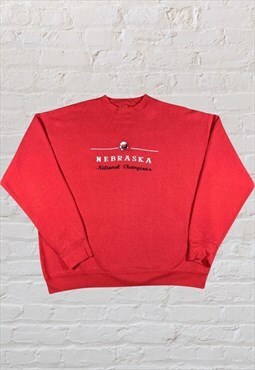 Nebraska Huskers college sweatshirt in red 