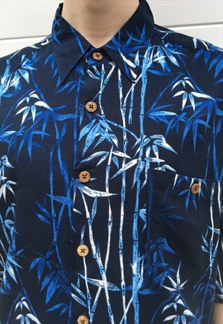MENS VINTAGE 80S SHIRT PATTERNED ABSTRACT TOP HAWAIIAN SHIRT