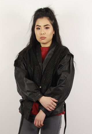 VINTAGE LEATHER BIKER JACKET