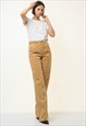 70S VINTAGE CORDUROY WOMAN STRAIGHT FLARE TROUSERS 4383