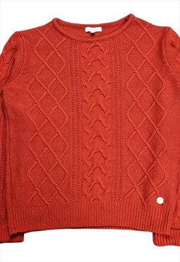 Women's Barbour Tidewater Knit Wool Jumper Size 16