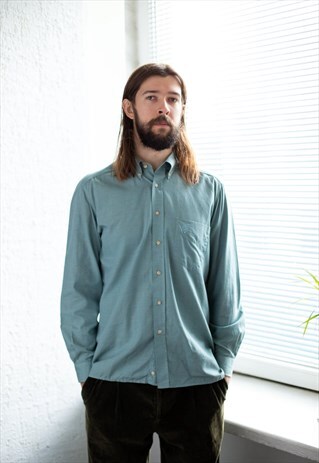 VINTAGE 90'S BLUE MINIMALIST SHIRT