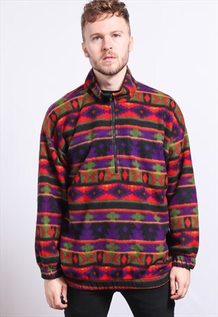 VINTAGE HALF ZIP FLEECE TOP