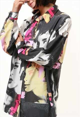 90S VINTAGE MOVIE ANIMATION PRINT SHIRT BLIUSE 1024