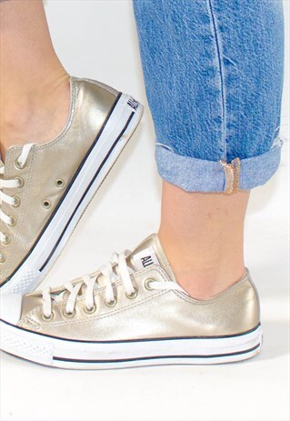 RETRO METALLIC GLITTER GOLD LOW CONVERSE