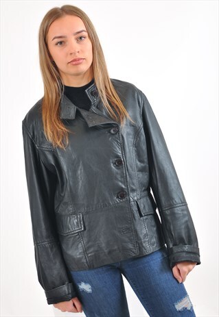 VINTAGE 90'S REAL LEATHER JACKET