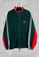 Vintage Leicester Tigers Green Fleece Jacket XL