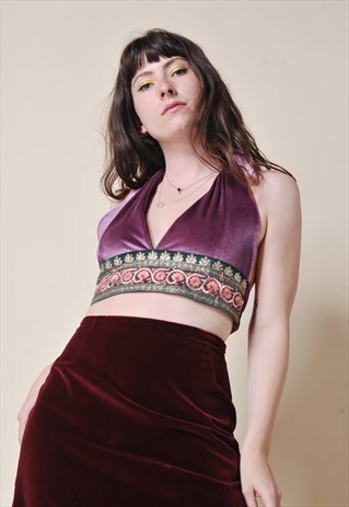 PURPLE VELVET BRALETTE