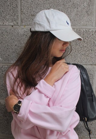WHITE RALPH LAUREN CAP