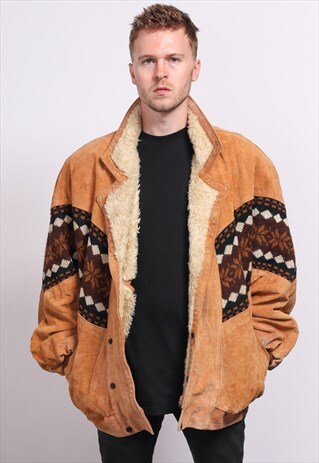 VINTAGE AZTEC INCA FESTIVAL FLEECE JACKET