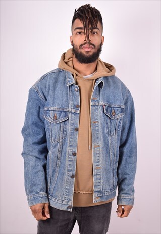 LEVI'S MENS VINTAGE DENIM JACKET XL BLUE 90'S