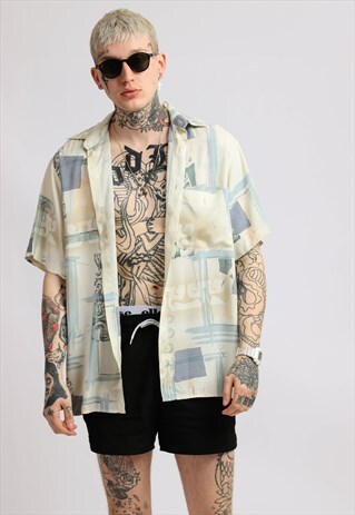 VINTAGE ABSTRACT PRINT SHIRT