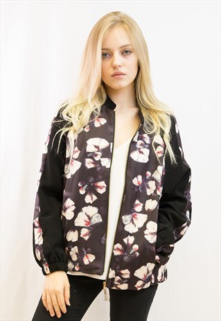 FLORAL PRINT BOMBER JACKET (MULTI FLORAL)
