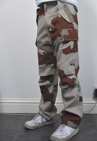 VINTAGE ARMY TROUSERS COMBAT CARGO CAMO BOTTOMS CAMOUFLAGE