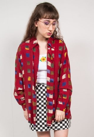 VINTAGE 90'S ABSTRACT PATTERN SHIRT