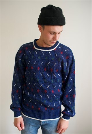 VINTAGE 80'S PATTERNED JUMPER