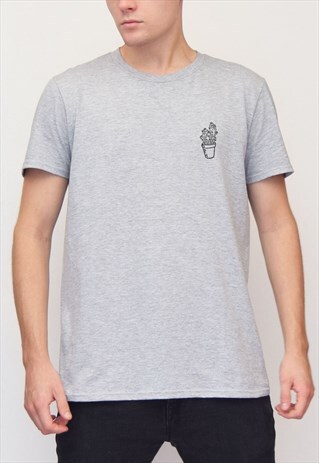 GREY CACTUS T-SHIRT
