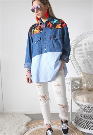VINTAGE JEANS SHIRT PRINT THE LION KING