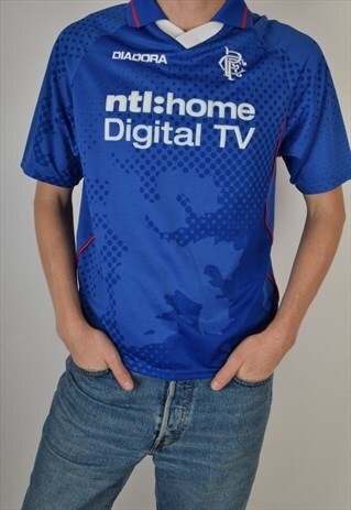 DIADORA GLASGOW RANGERS JERSEY / FOOTBALL SHIRT '02-'03