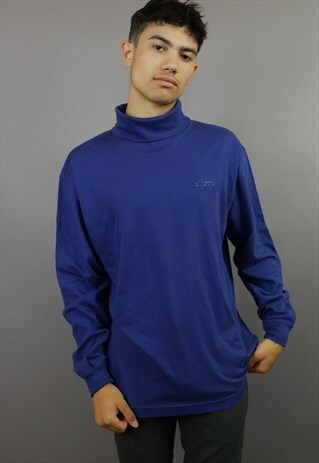 BLUE ELLESSE LONG SLEEVED TURTLE POLO NECK TOP