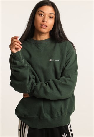 VINTAGE CHAMPION EMBROIDERED SPELLLOUT SWEATSHIRT