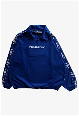 Vintage 90s Men's Pro Star Blue Drill Shirt