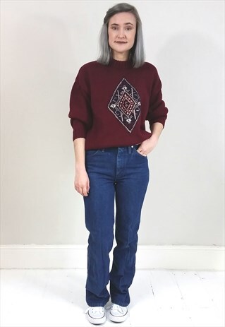 00'S BLUE DENIM LOWER RISE JEANS