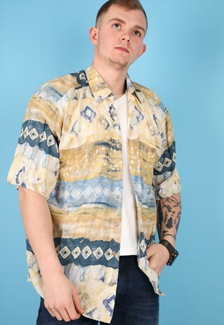 VINTAGE PATTERN SHIRT IN MULTI NS171