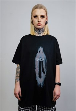 Gothic t-shirt retro saint print tee innocent slogan top