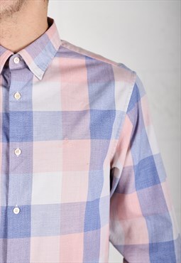 Vintage Gant Shirt in Pink Check Long Sleeve Medium