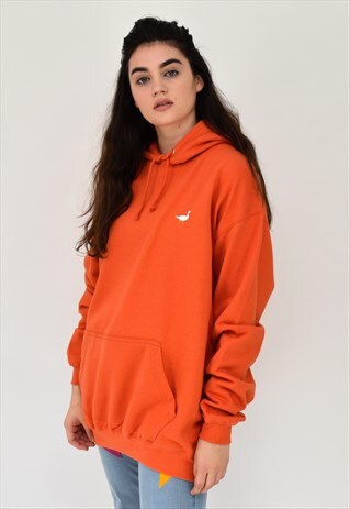G&G UNISEX BURNT ORANGE GOOSE HOOD